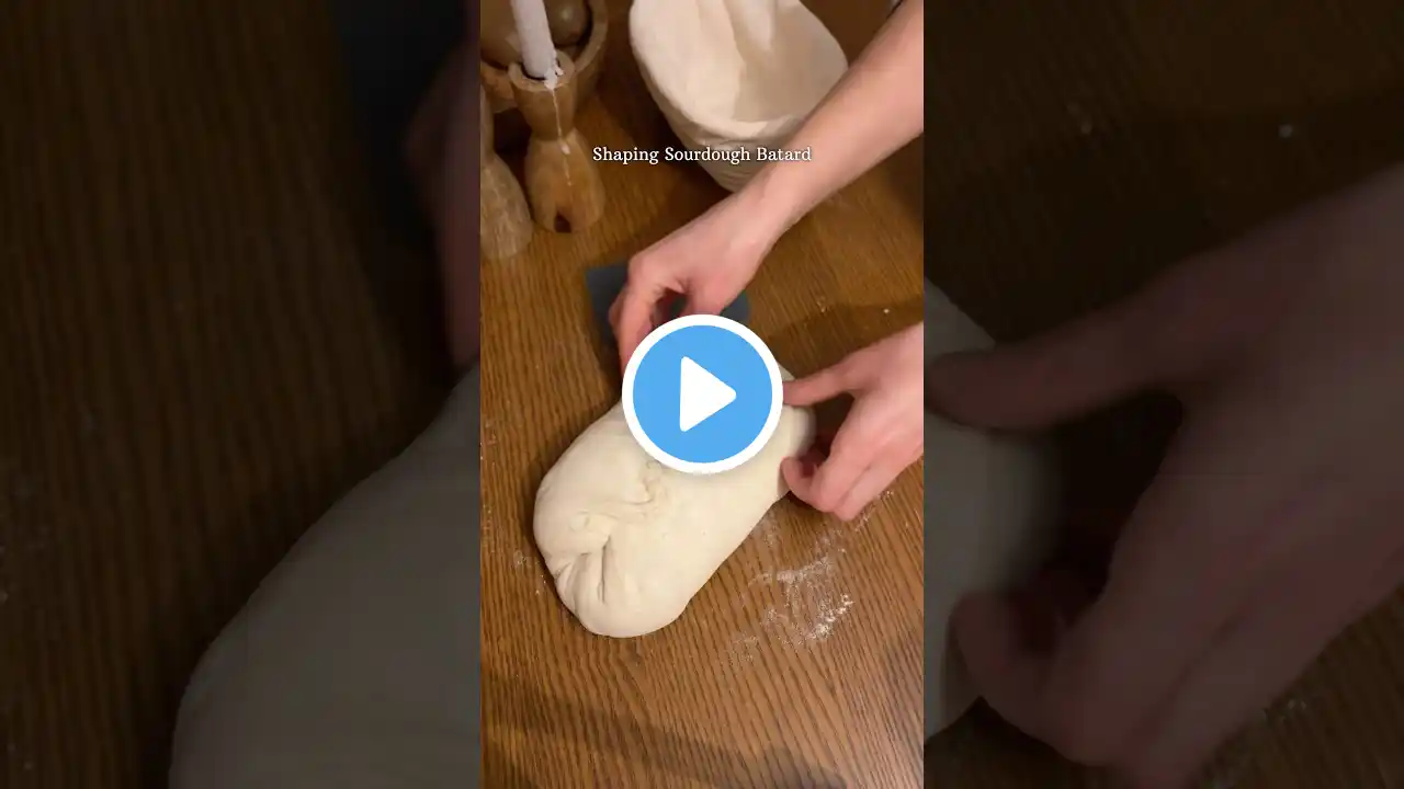 Pre-Shaping / Shaping Sourdough Techniques #sourdough How to Shape Batard Bread #breadart #howtomake