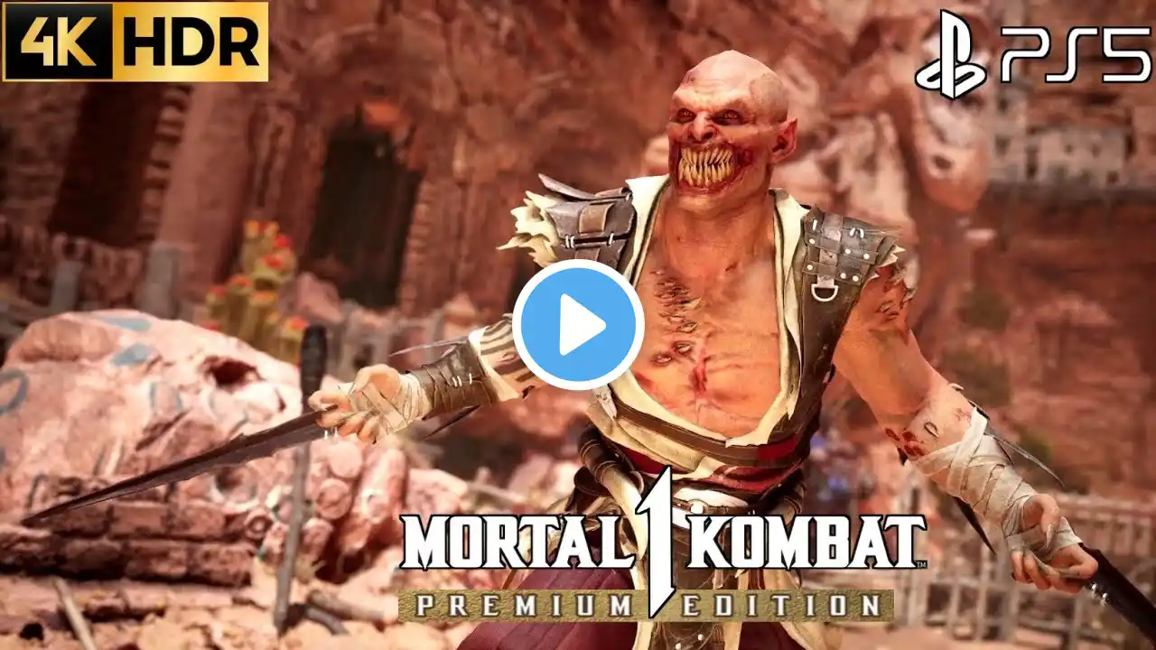 PS5 Mortal Kombat 1 Jhonny Cage, Kung Lao & Baraka Fight Tarkatan 4K ULTRA HDR (MK1 2023)