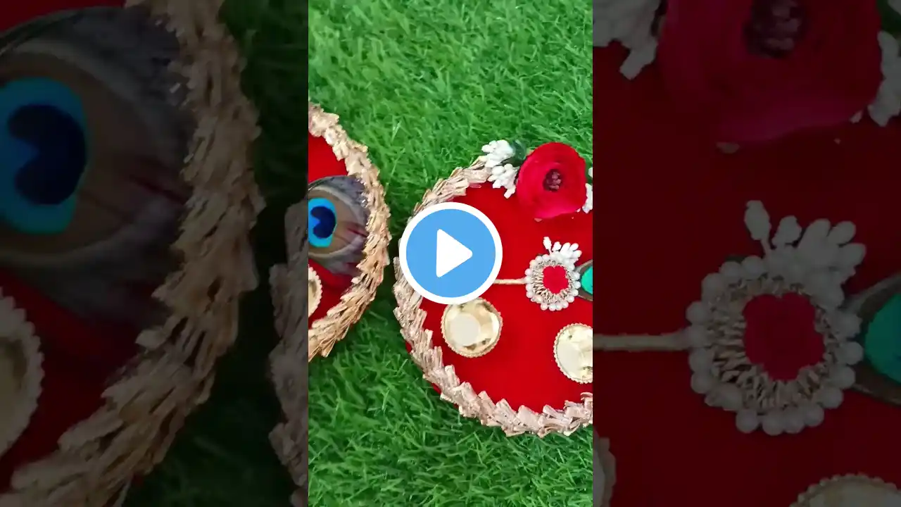 Beautiful roli chawal platters♥️#rolichawal #rakshabandhan #rakhi#diy #youtubeshorts #viral#handmade