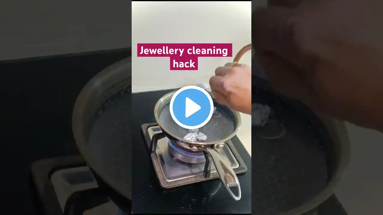 Best Way To Clean Silver Jewellery Safely, With Baking Soda and Foil #short #shortvideo #vairalvideo