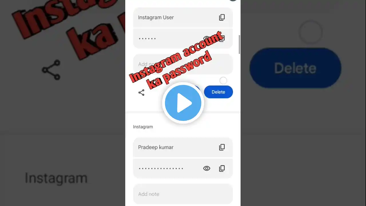 instagram account ka password #password #instagram #passwordr #mnojdey #viralvideo #youtubwalebaba