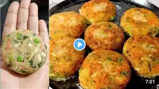 क्रिस्पी वेज कटलेट | Crispy Vegetable Cutlet | Veg Kabab Recipe | Veg Shami Kabab Recipe | Breakfast