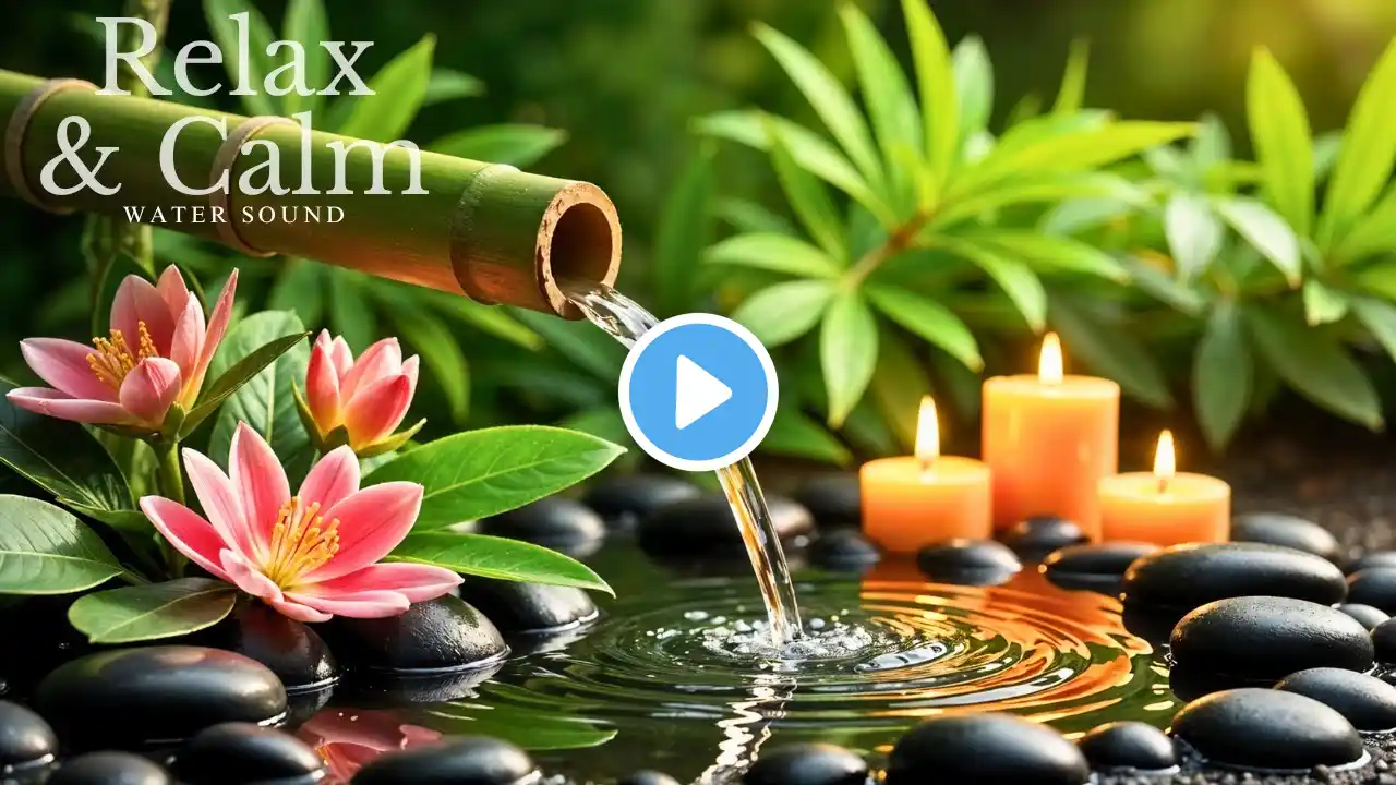 Healing Spa Piano 🎶 Water Sounds & Calming Melodies for Stress-Free Sleep & Meditation