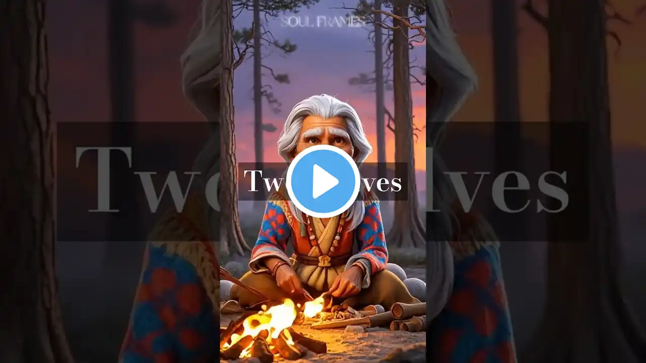 "Two Wolves: A Life-Changing Choice 🌿" #lifelessons #inspiration #wisdom #animation