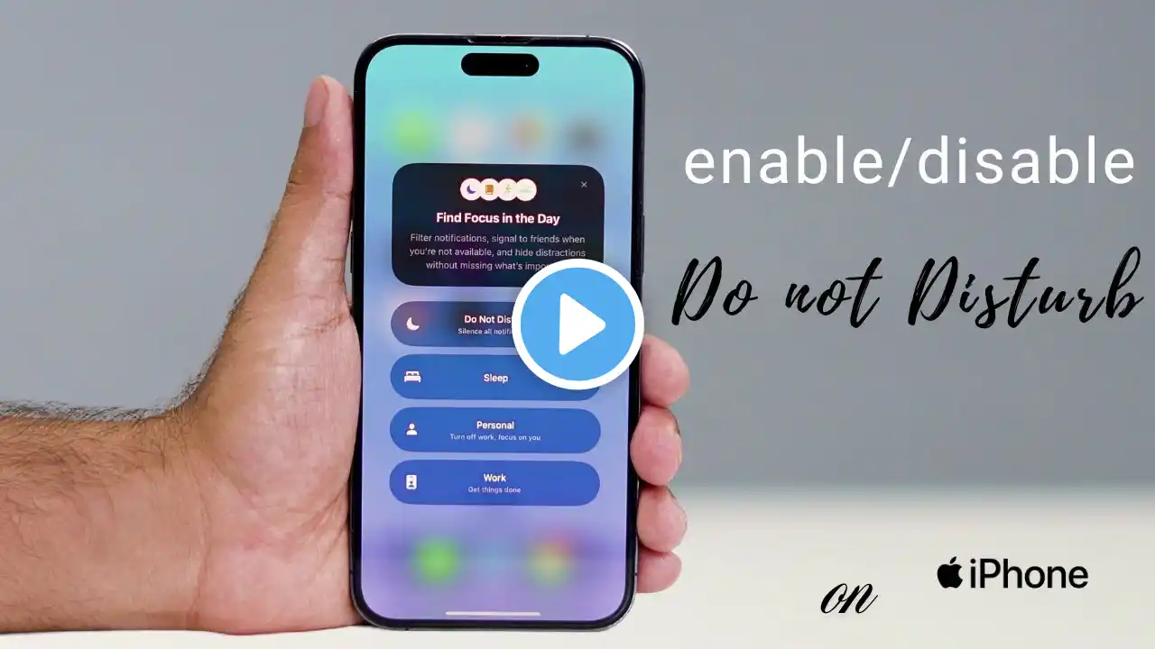 How To Turn On/Off Do Not Disturb Mode On iPhone? (2025)