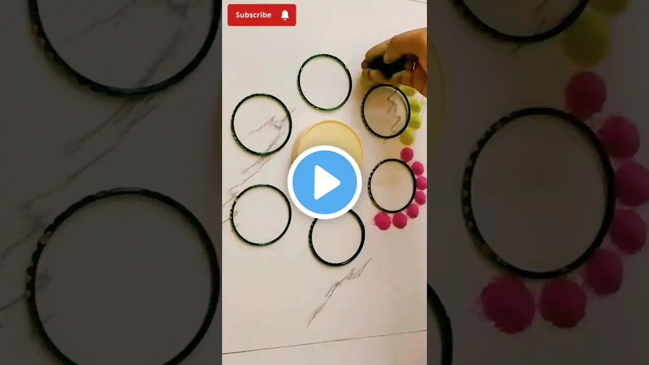 #बांगडीपासून रांगोळी #easy rangoli for diwali🪔 #diya Rangoli #आसानरंगोली #सोपीरांगोळी #दिवाली #short