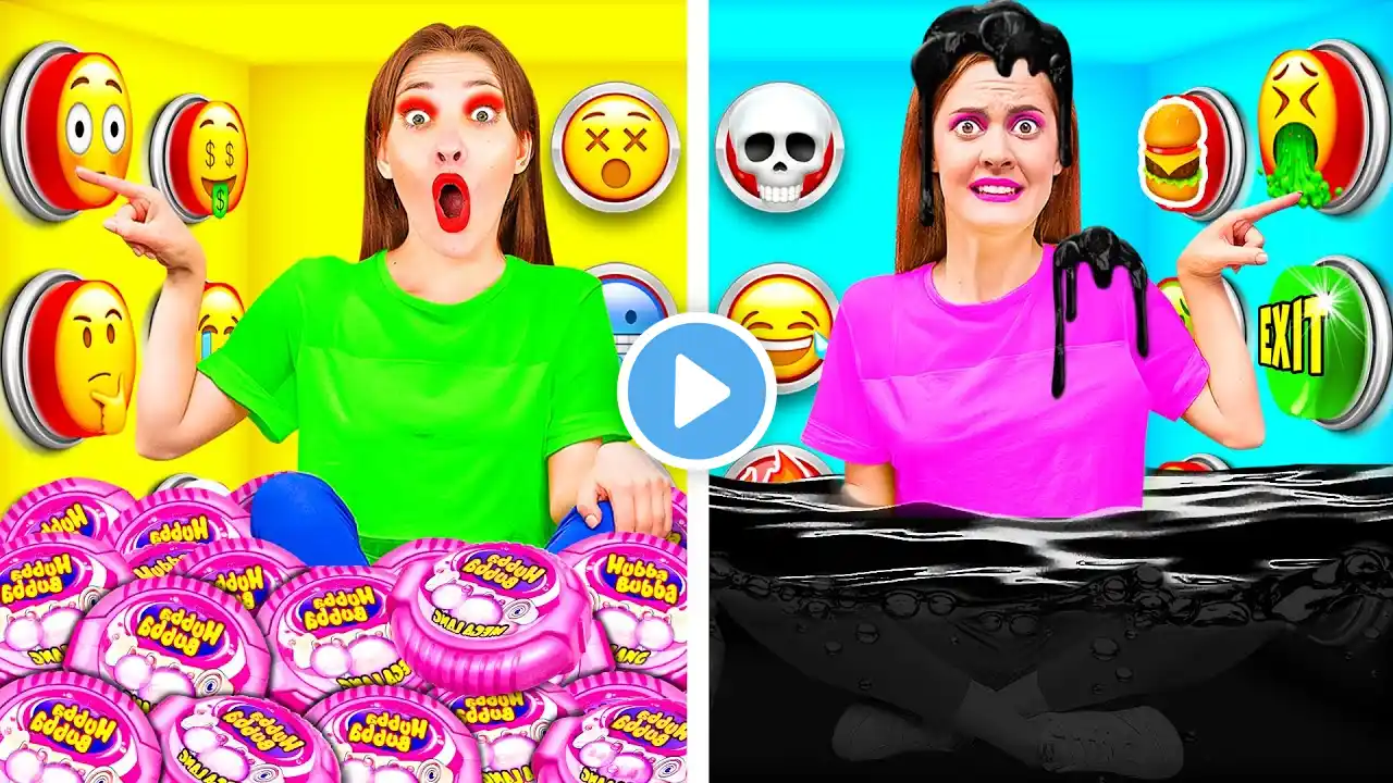 1000 Mystery Buttons Challenge Only 1 Lets You Escape | Funny Situations and Fails Fun Challenge