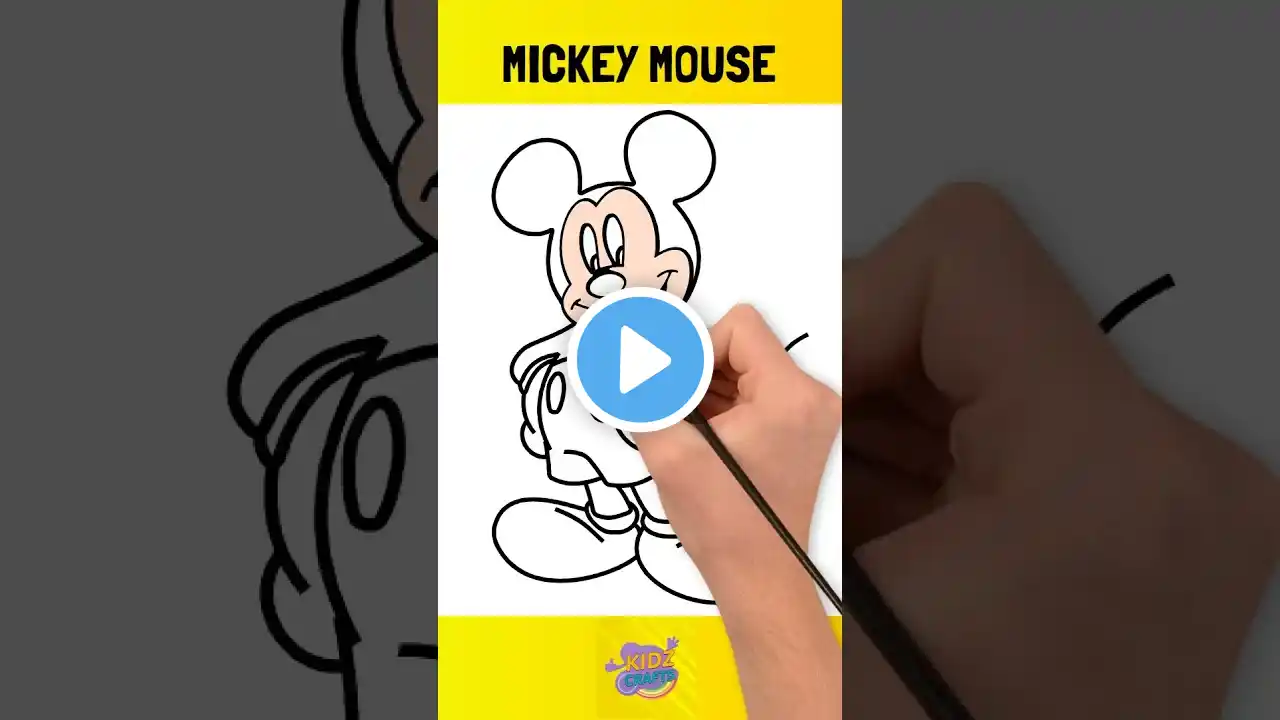 Learn to Draw Mickey Mouse #shorts #short #mickey #howtodraw #disney