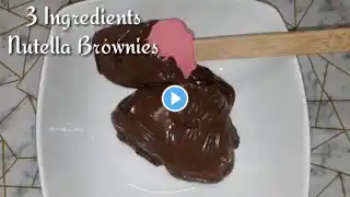 3 Ingredients Nutella Brownies/How to make Brownies/Quick and Easy Recipe