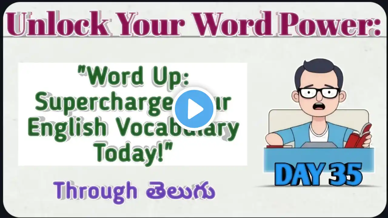 "Master English Vocabulary through Telugu | Learn English Words Easily" @TELL1176