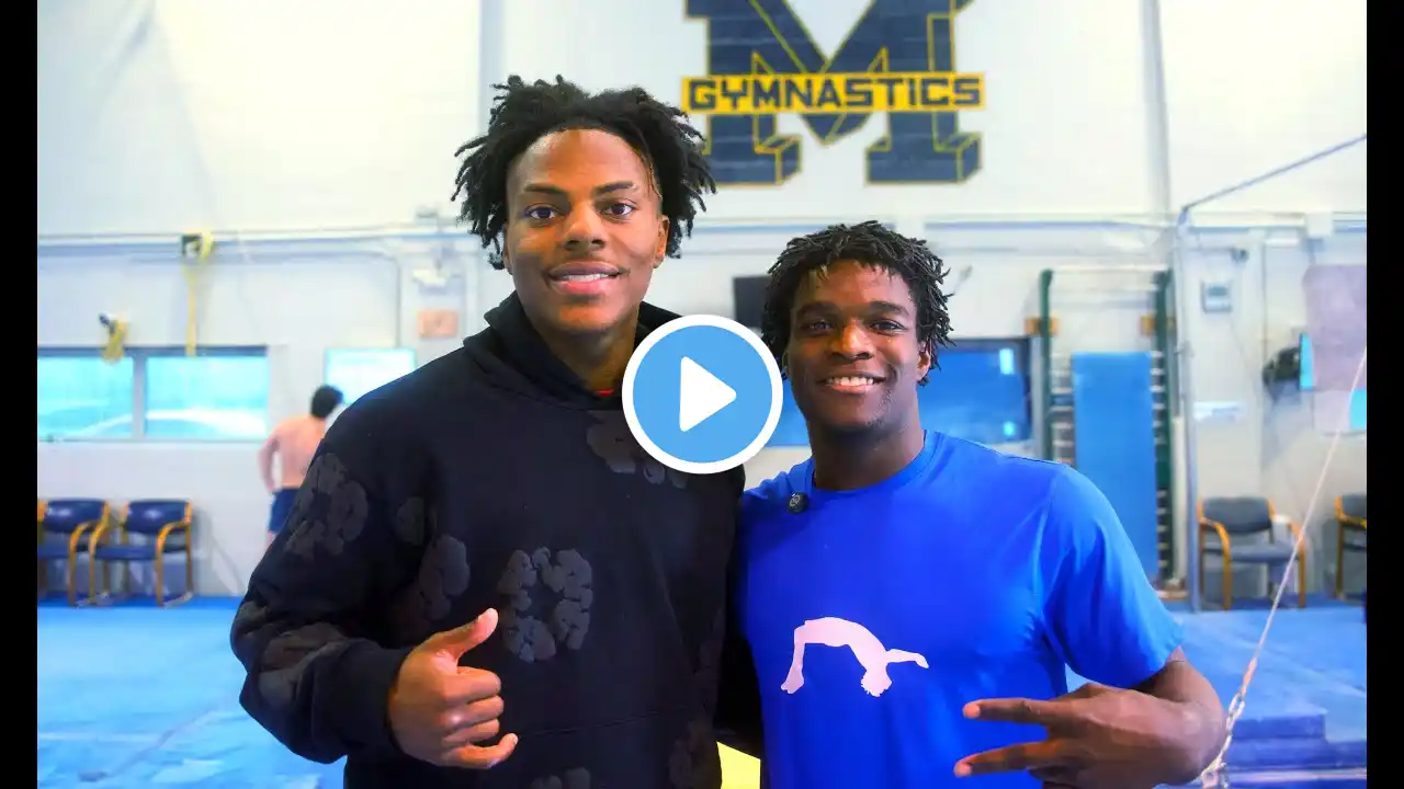 DOUBLE BACKFLIP!?! Olympic Gymnast teaches iShowSpeed