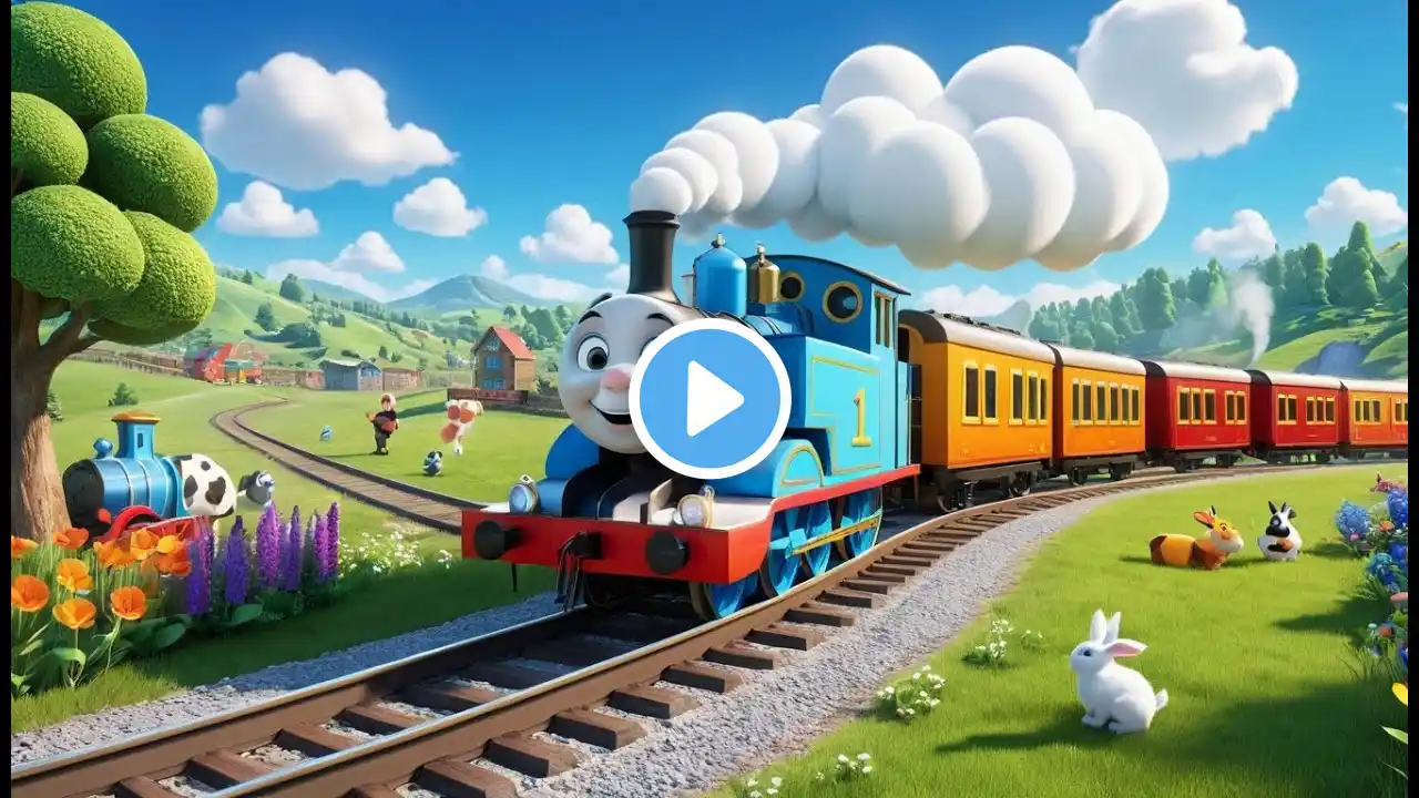 The Train on the Track Goes Choo Choo Rhyme Song | Popular Nursery Rhyme | Educational Kids Songs