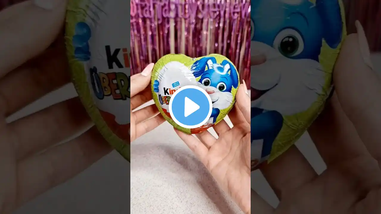 #shorts  #ASMR Unboxing Kinder Surprise Heart shape bunny 🐰