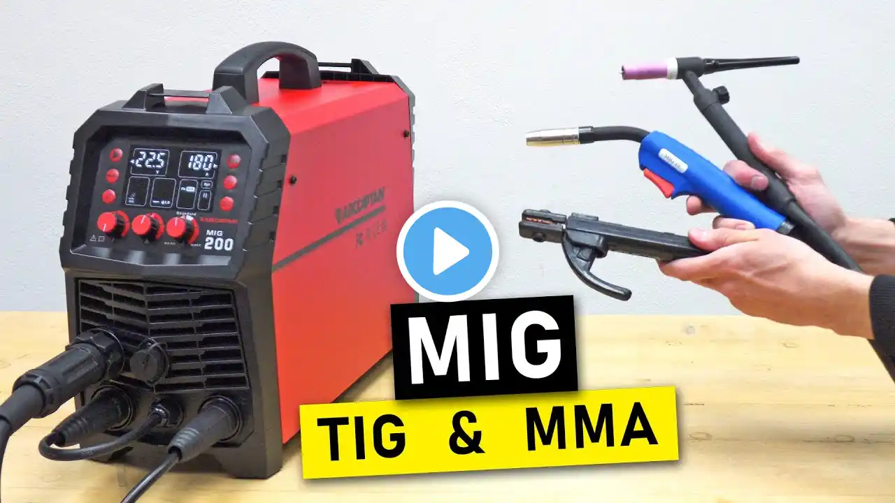 6 in 1 Multi Welding Machine (MIG, Spot, TIG, MMA...) - ARCCAPTAIN MIG200 | Unboxing and Test