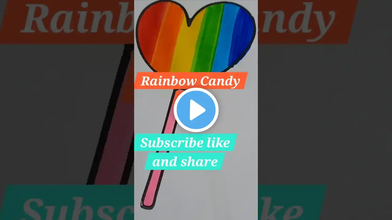 DIY Rainbow 🌈 Candy Art #art #shorts #creative #ytshorts #viral #short #youtubeshorts #youtube #fun