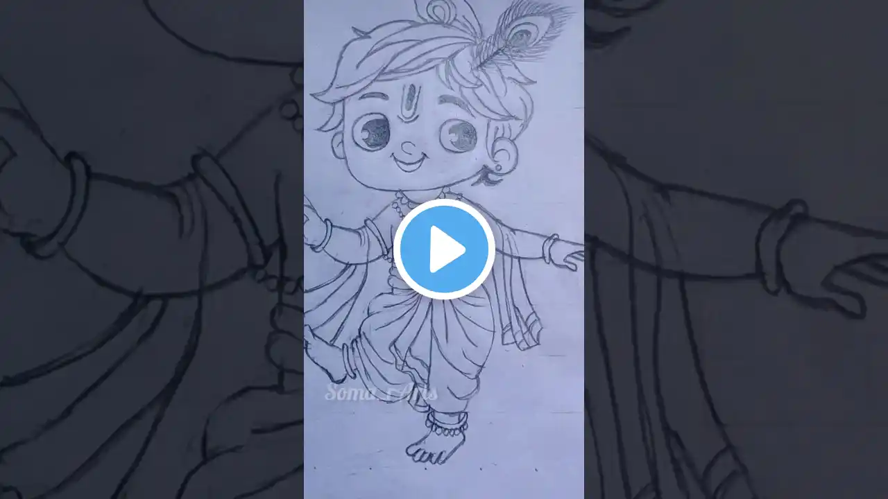 Little krishna drowning ❤️🥰.#art #litilekrishna #drawing #krishnadrawing #shortvideo #shorts #short