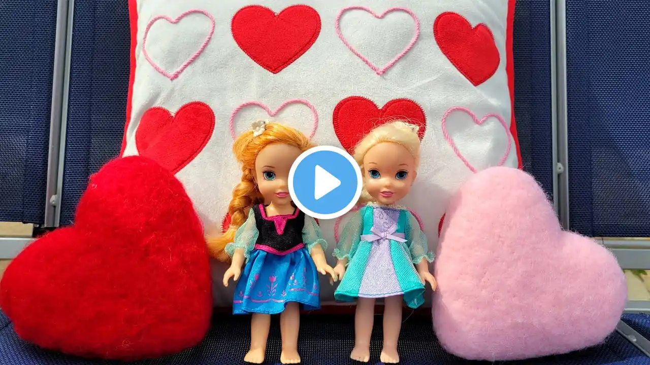 Valentine's Day 2023! Elsa & Anna toddlers - Barbie - contest games - crafts - fun - surprises