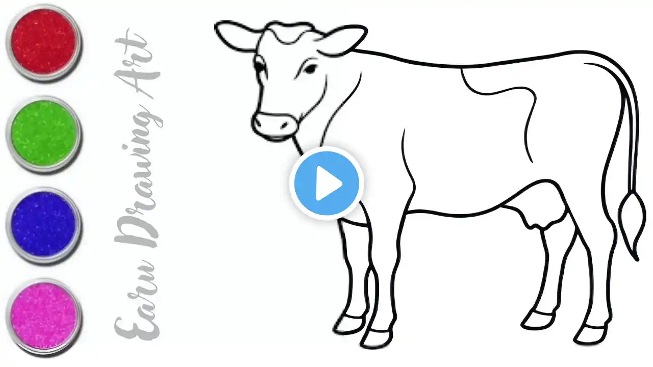 How to Draw a Cow Ka Chitra - आसान Cow Drawing Tutorial for Beginners | गाय कैसे बनाएं |