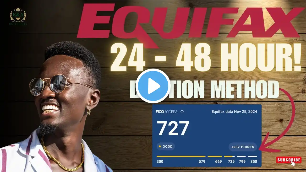 I Deleted My Bad Credit Using THIS Method! 24-48 Hour Equifax Hack!