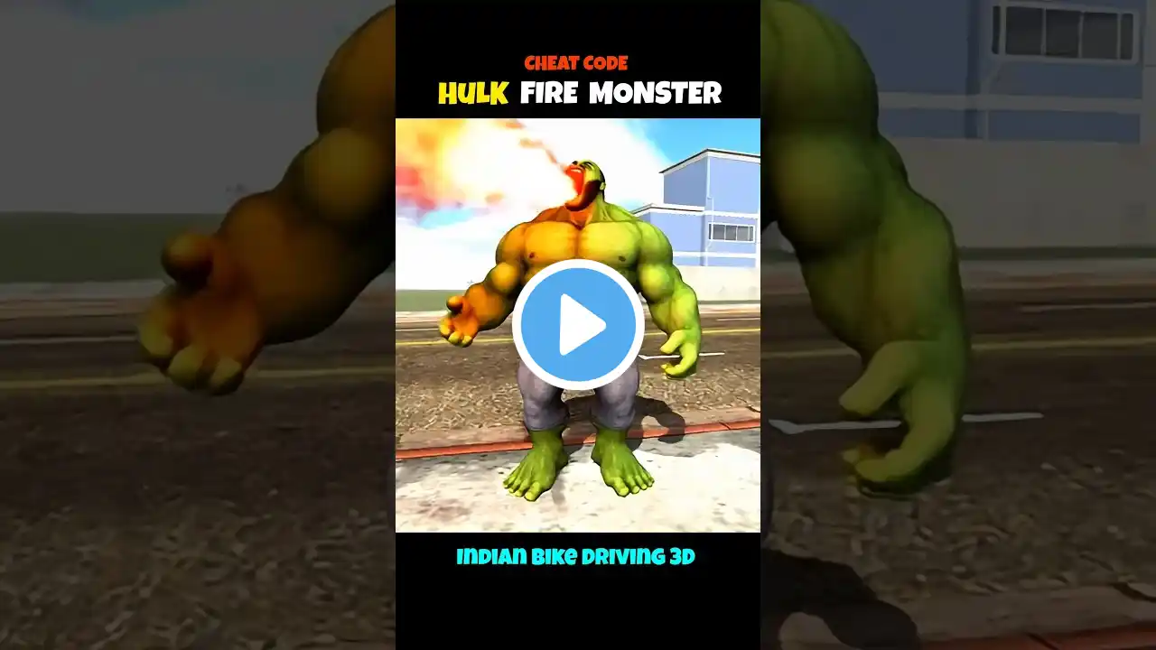 HULK FIRE MONSTER CHEAT CODE 😱 | Indian Bikes Driving 3d Short 🎉 | #shorts​ #ibd3d​ #gta​ #short