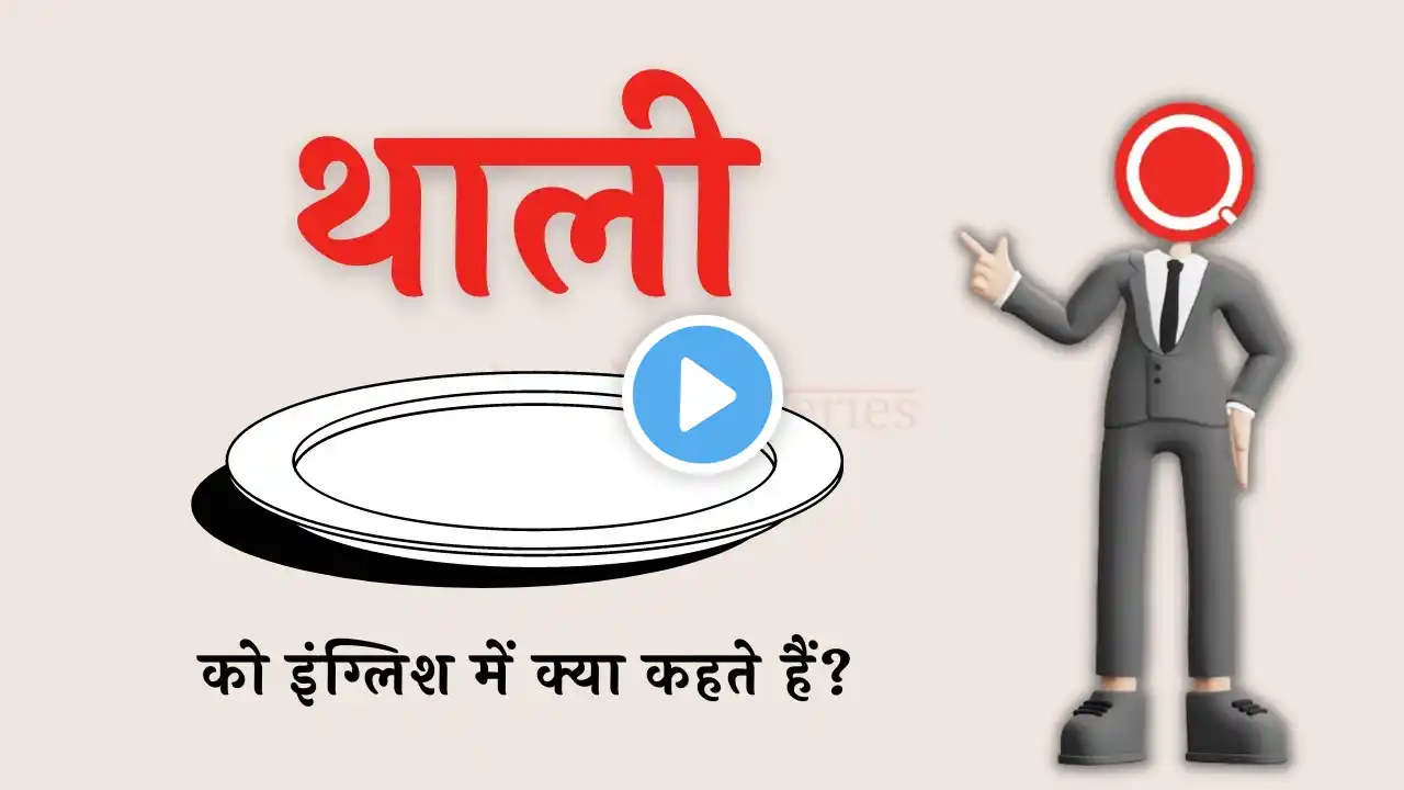 थाली को इंग्लिश में क्या कहते हैं? | Thali Ko English Mein Kya Kahate Hain | HindiQueries