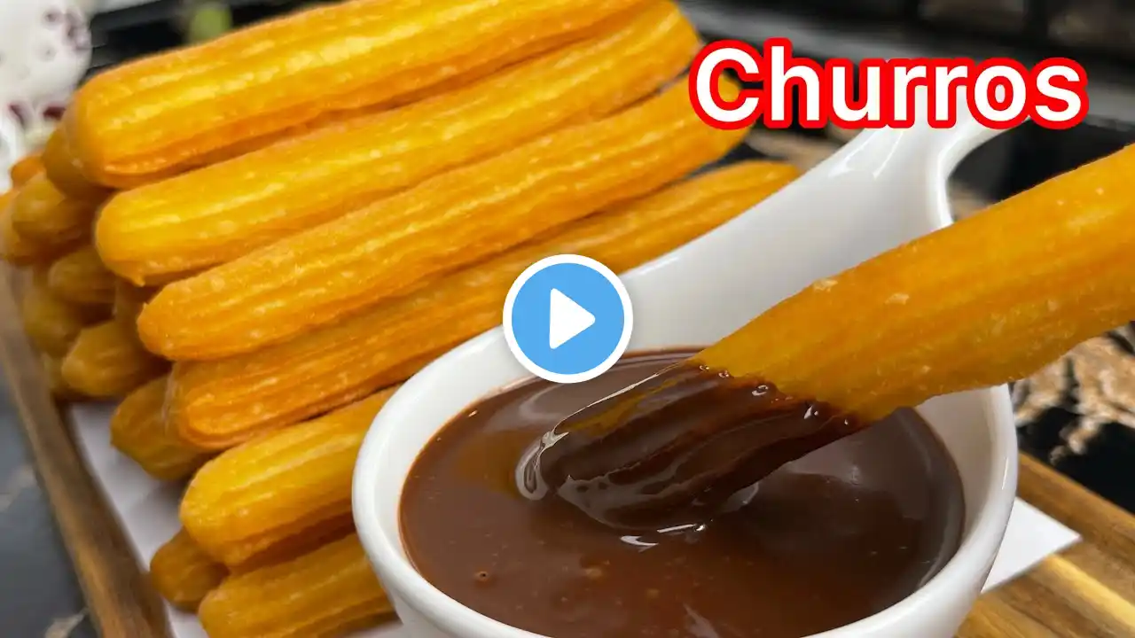 How To Make CHURROS AND HOT CHOCOLATE Recipe!!