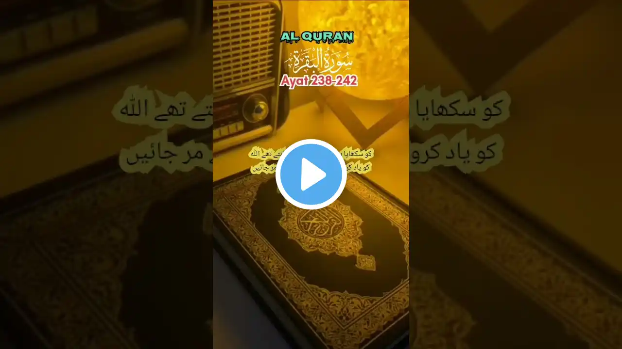 How about: Surah Al-Baqarah Ki Urdu Tarjuma:Ayat No238-242 #youtubeshorts #shortsfeed #quran #shorts