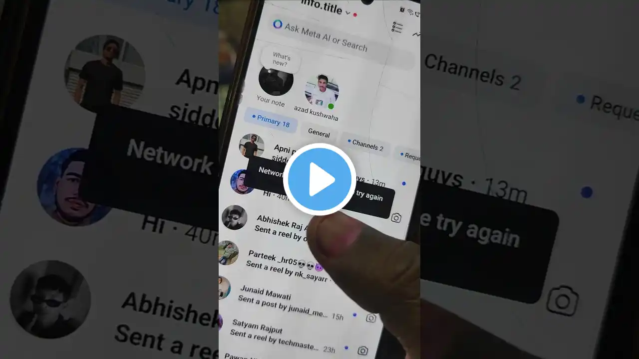 instagram network request failed please try again later | 18 March 2025