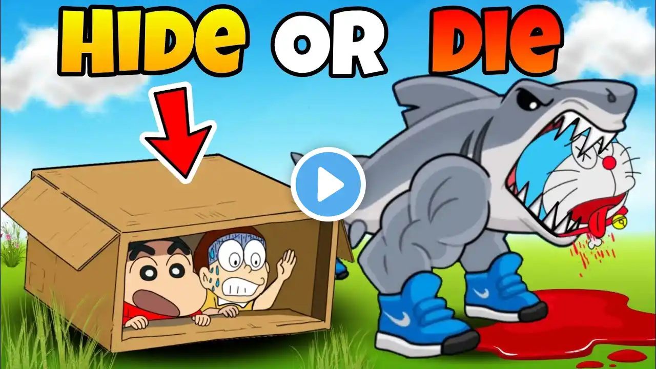 Shinchan And Nobita Play Hide Or Die With Brainrot 😱😱 | Shinchan And Nobita Game | Funny Game |