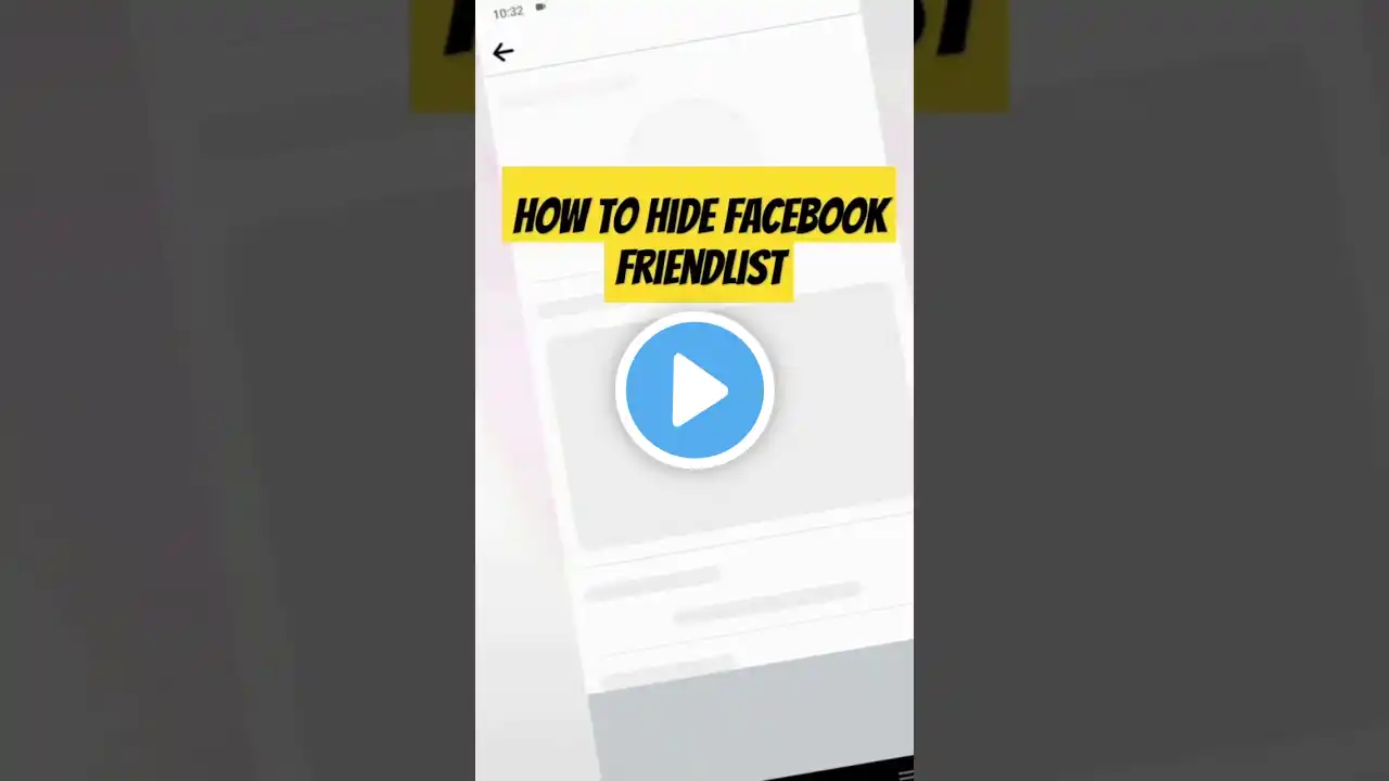 How to Hide Facebook Friendlist     #shorts #facebook #shortvideo #viral #trending