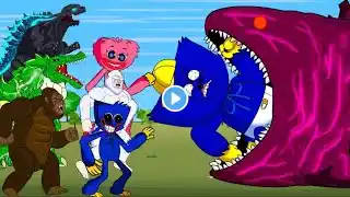 Godzilla King And Kong Tournament: Bloopzilla Original Rescue Mission HuggyWuggy Cartoon Compilation