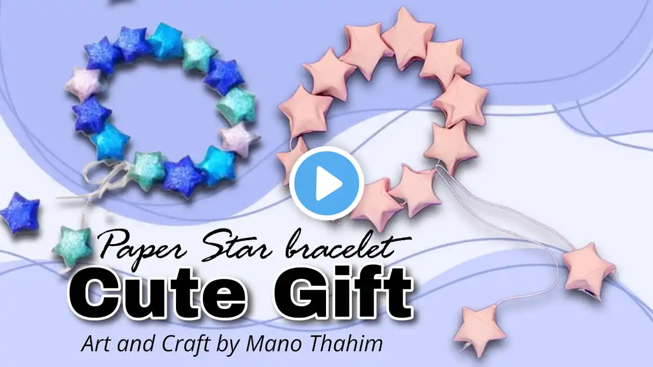 CUTE GIFT IDEAS 📿 | Paper Star friendship bracelet ⭐ | DIY IDEAS| EASY PRESENT IDEA | DIY GIFT