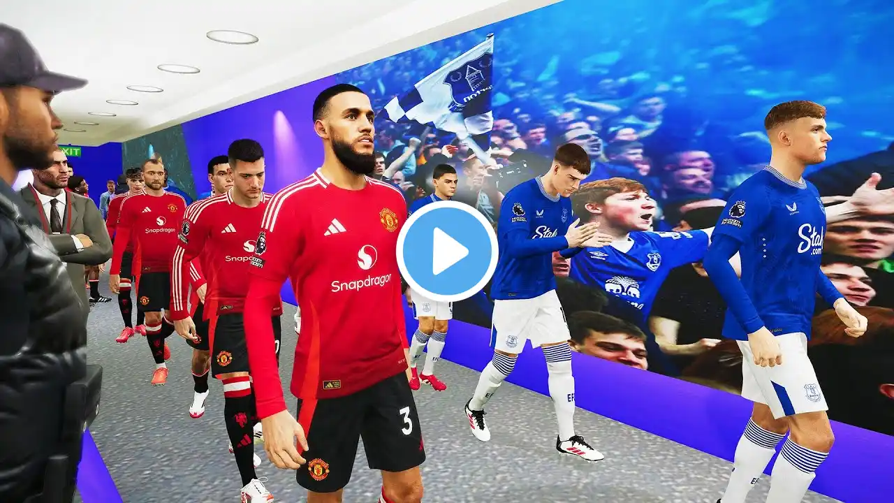 PES 2025 | Everton vs Manchester United | REALISTIC PREMIER LEAGUE AI PREDICTION @ 4K 60FPS HDR