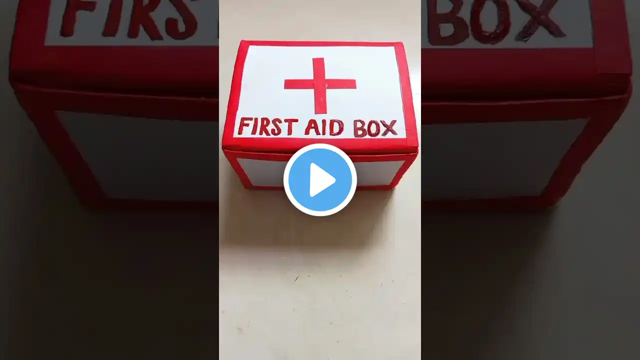 How to Make First Aid Box for School Project #shorts First Aid Box/ First Aid Kit/ #shortvideo