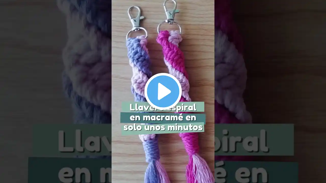 Teje un llavero en espiral de macramé en solo 10 minutos