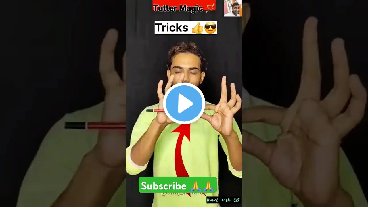 Pencil 🙏🙏magic trick ❓️❌️‼️||#youtubeshorts #shortsfeed #magic #magician #tricks #shorts #trend