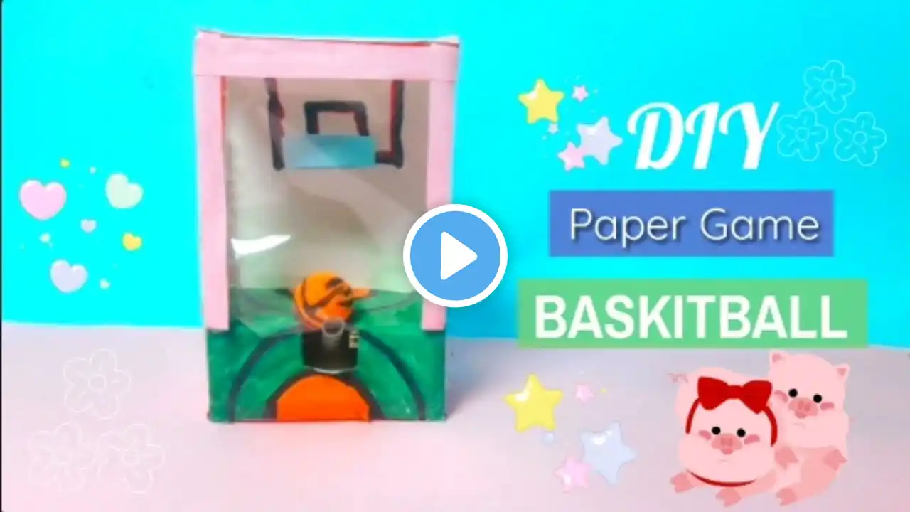 how to make basketball paper game /handmade paper game basketball  /DIY paper game