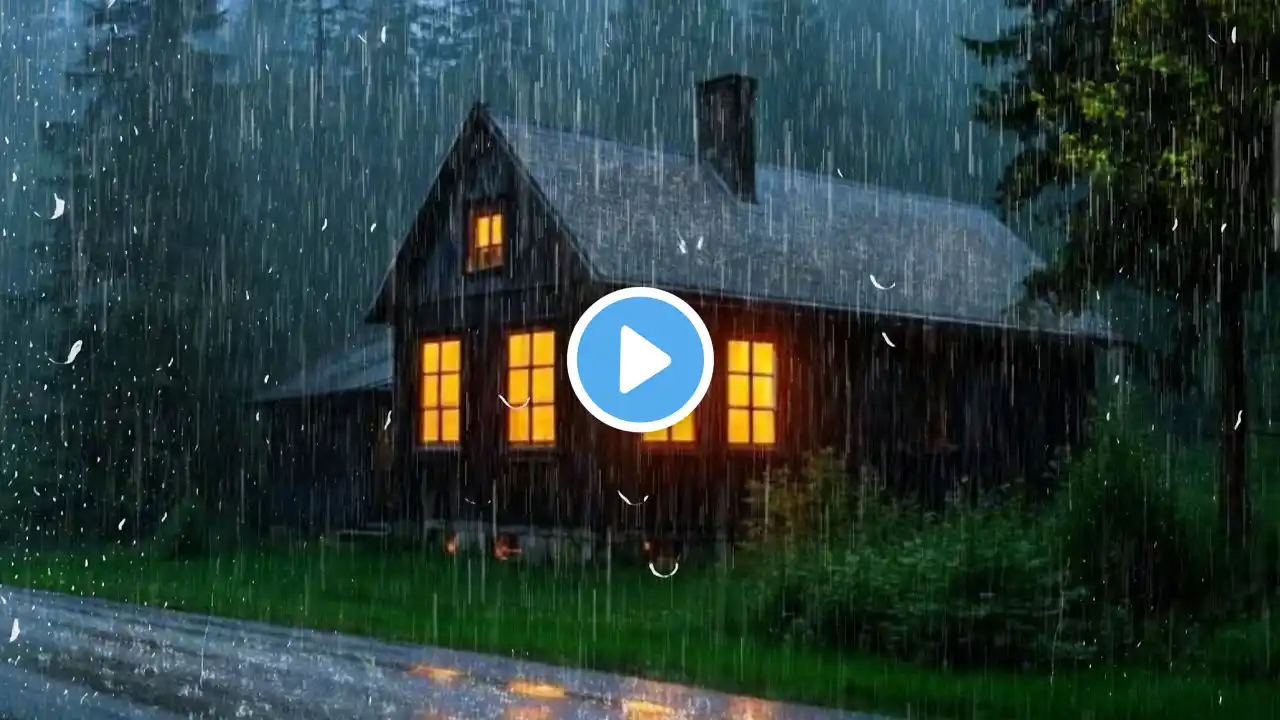 Rain Sounds For Sleeping - 99% Instantly Fall Asleep With Rain And Thunder Sound At Night
