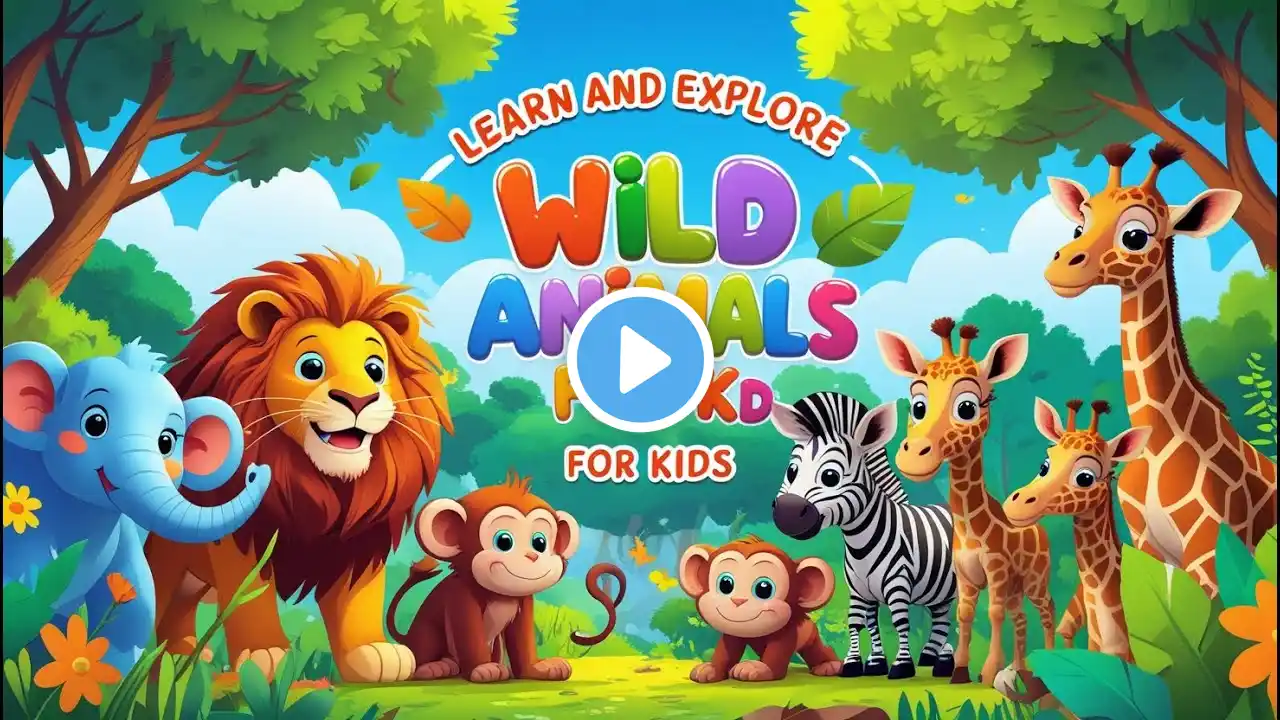 WILD Animals and SEA Creatures Names for KIDS | Wild animals | Animals name + more Nursery rhymes