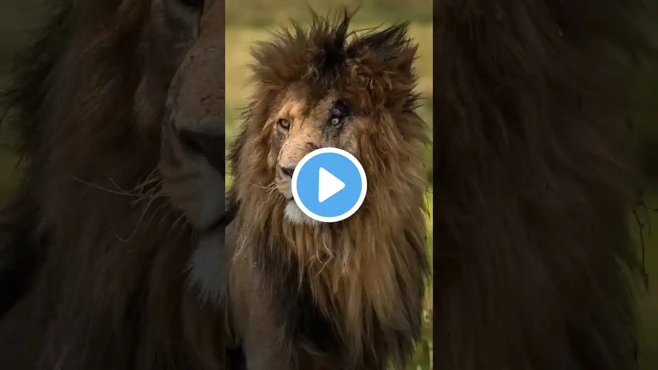 The Lion Who Defeated 400 Hyenas and a Hippo #lion #scarface #wildlife #animals