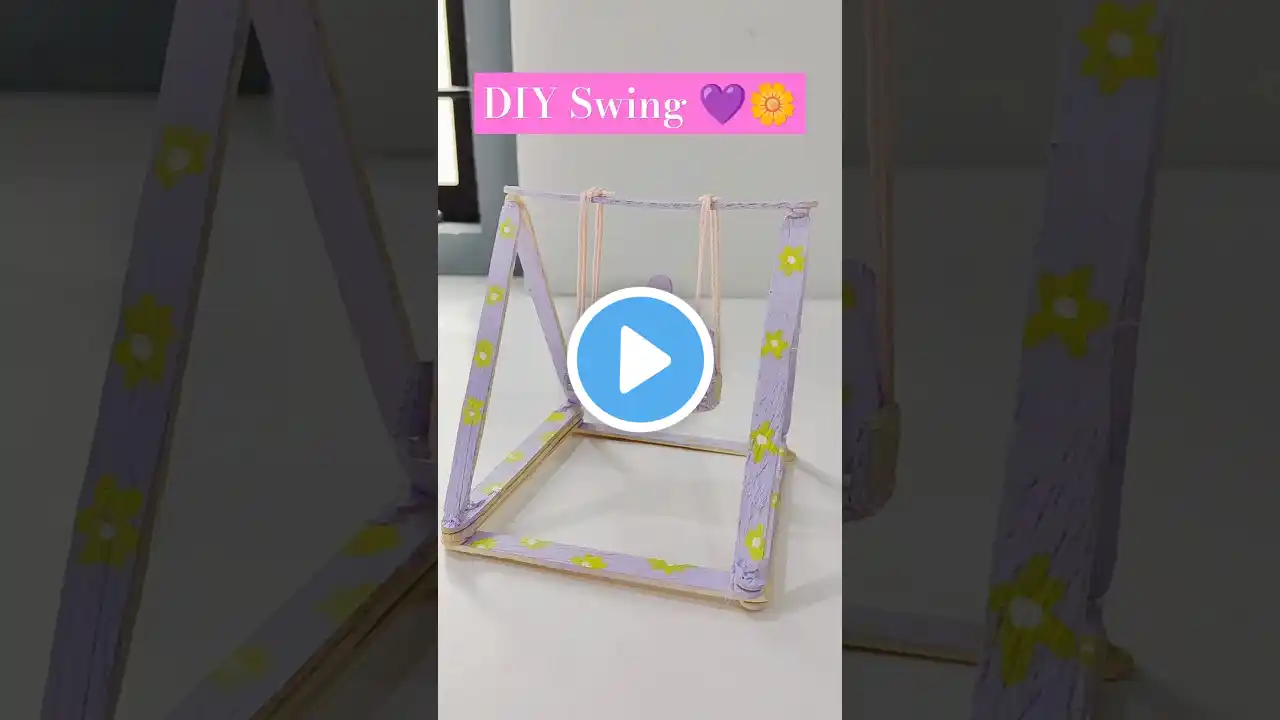 💜🌼 DIY Ice cream stick Swing🌼| #shorts #shortvideo #shortsvideo | Hadiya Firdous|