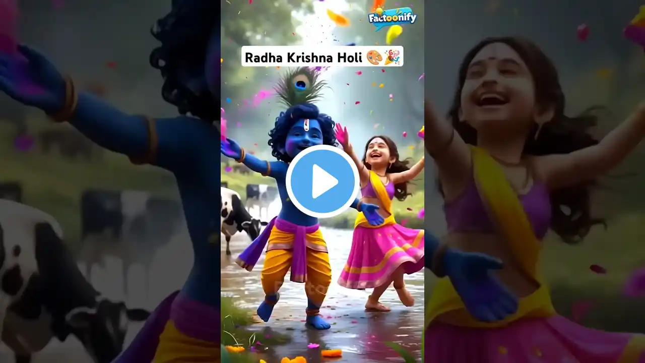 Why is KRISHNA Dancing with RADHA? Holi Special #shorts #trendingshorts #ytshorts