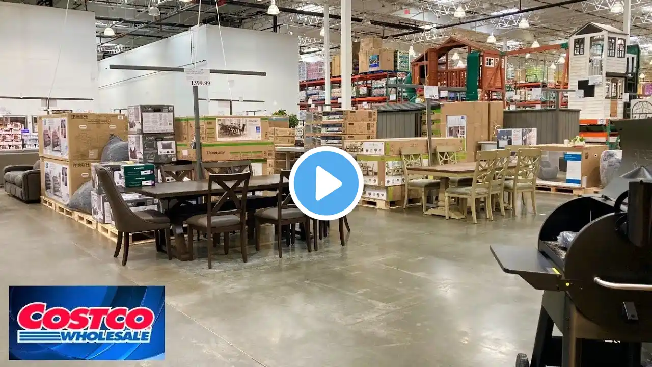 COSTCO SHOP WITH ME FURNITURE DINING TABLES SINKS GRILLS KITCHENWARE SHOPPING STORE WALK THROUGH