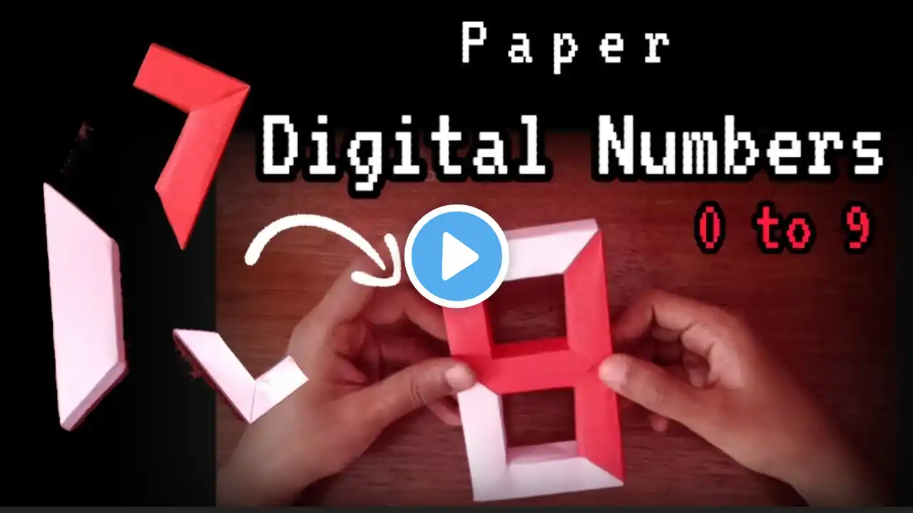 0 to 9 Paper Numbers | 3D Digital Number Crafts | Digits | Number system