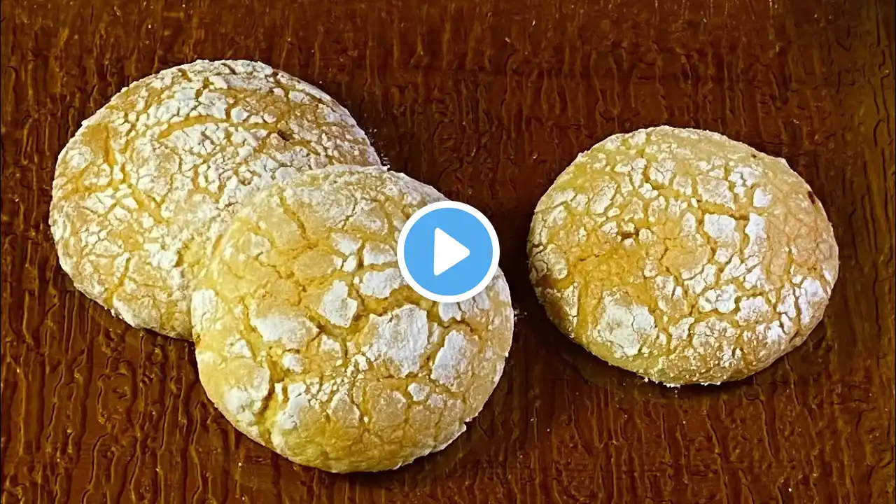 How to make cookies from lemons | Crinkly soft chewy lemon cookies from scratch