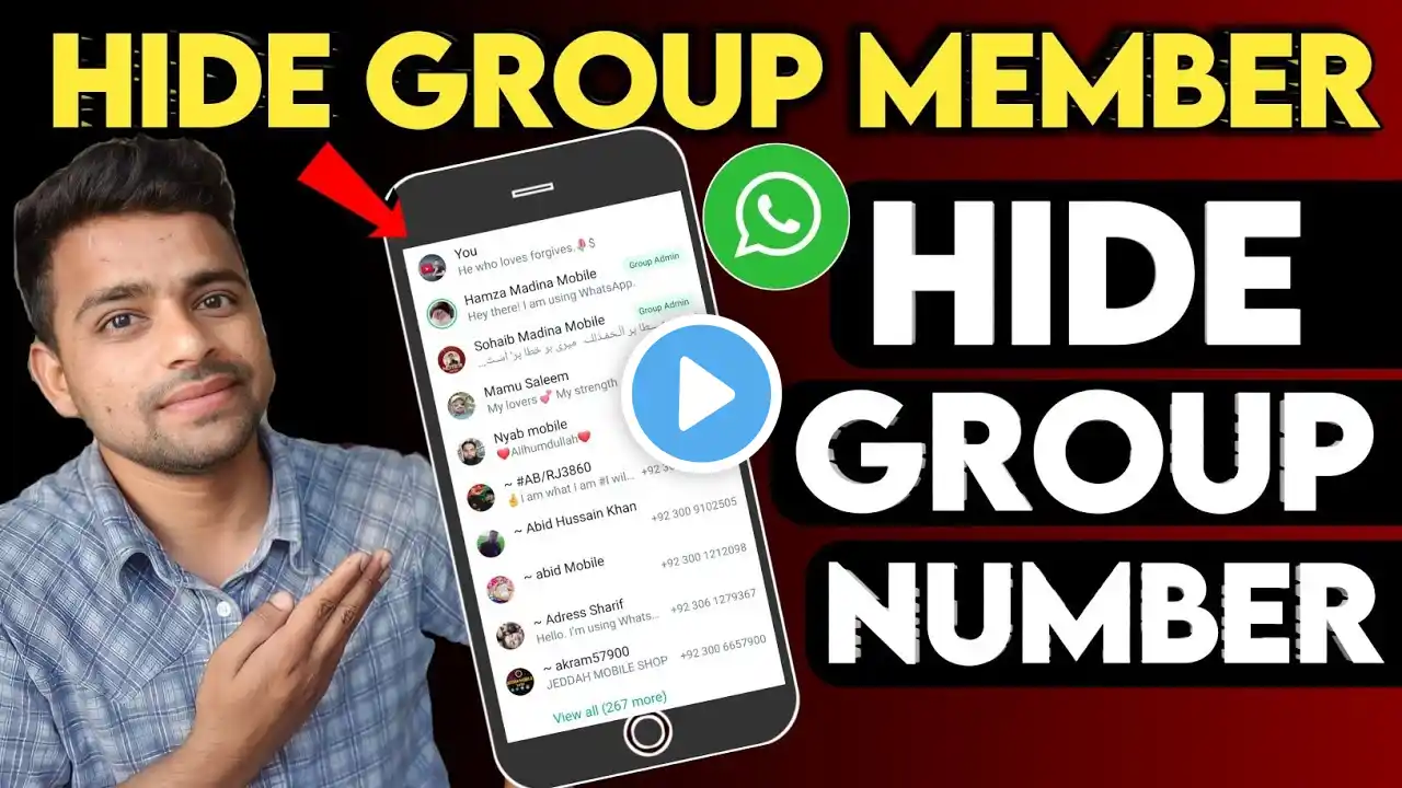 How To Hide Whatsapp Group Member || Hide Whatsapp Group Number || Hide Whatsapp Group Member 2024