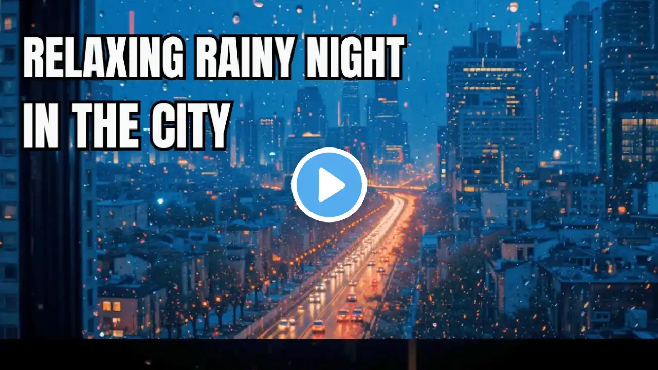 Relaxing Rainy Night in the City 🌧️ Soothing Sleep & Study Ambience