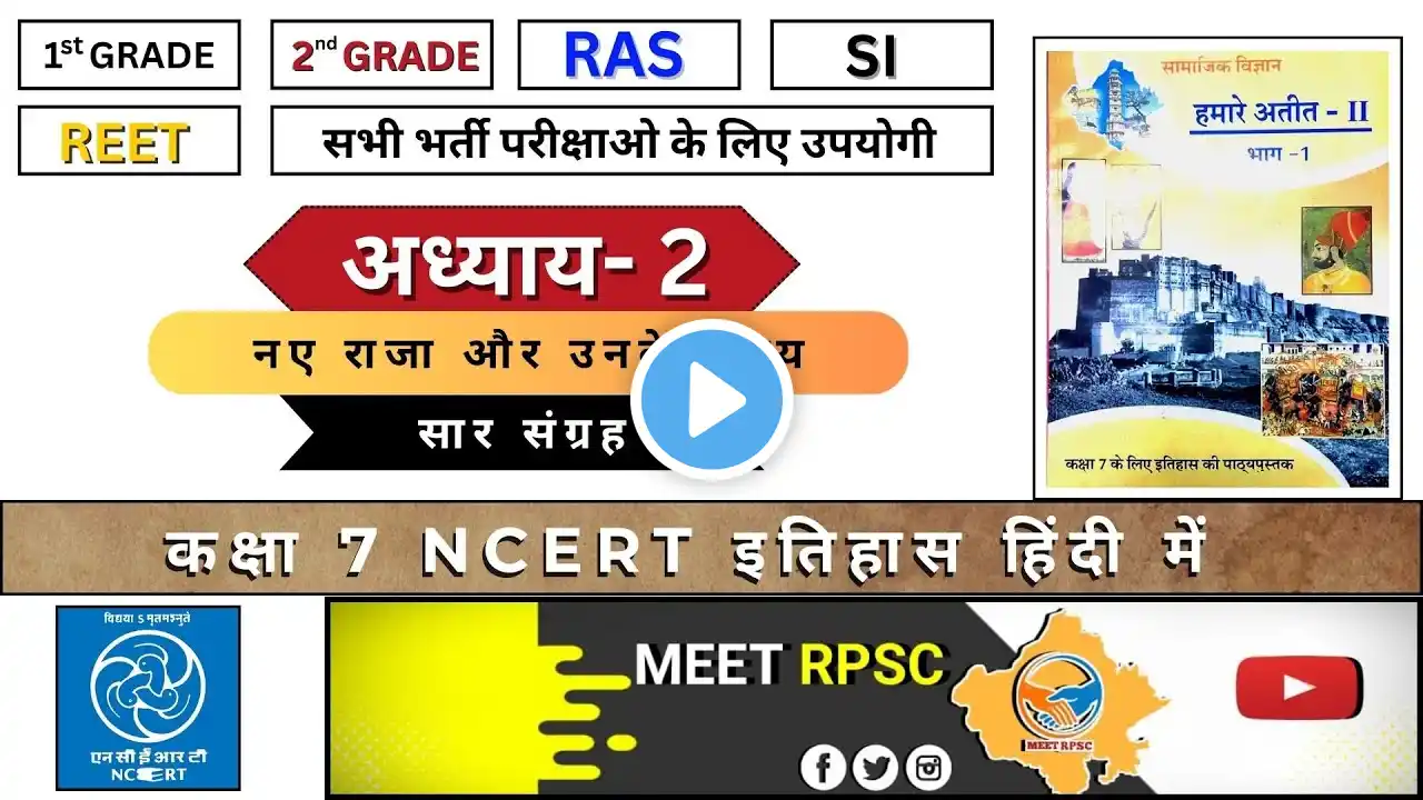 Class 7 NCERT History Chapter 2 नए राजा और उनके राज्य|