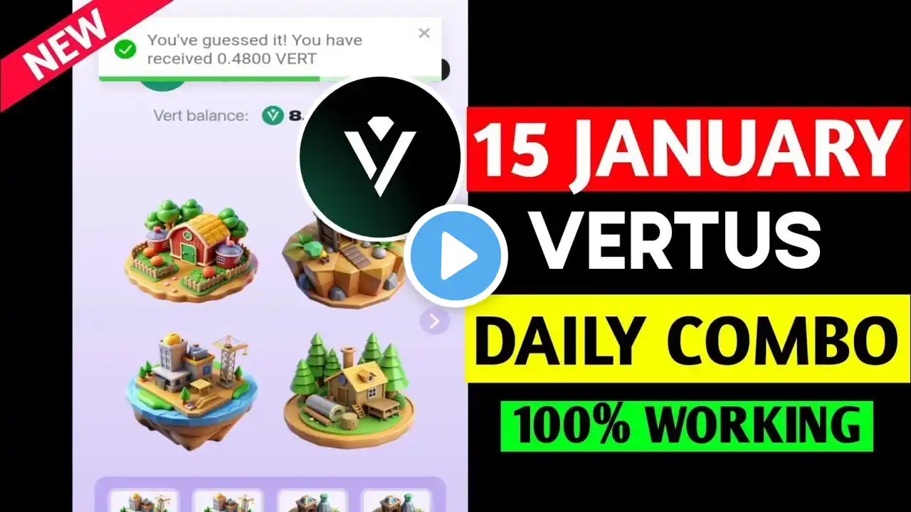 Vertus Combo 15 January | Vertus Daily Combo | Vertus Today Combo | 15 January Vertus Combo Cards