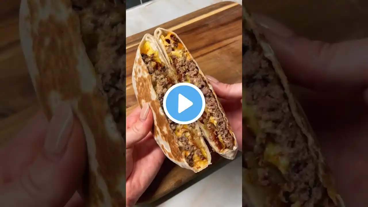 Burger Crunch Wrap #shorts #foodie #cooking